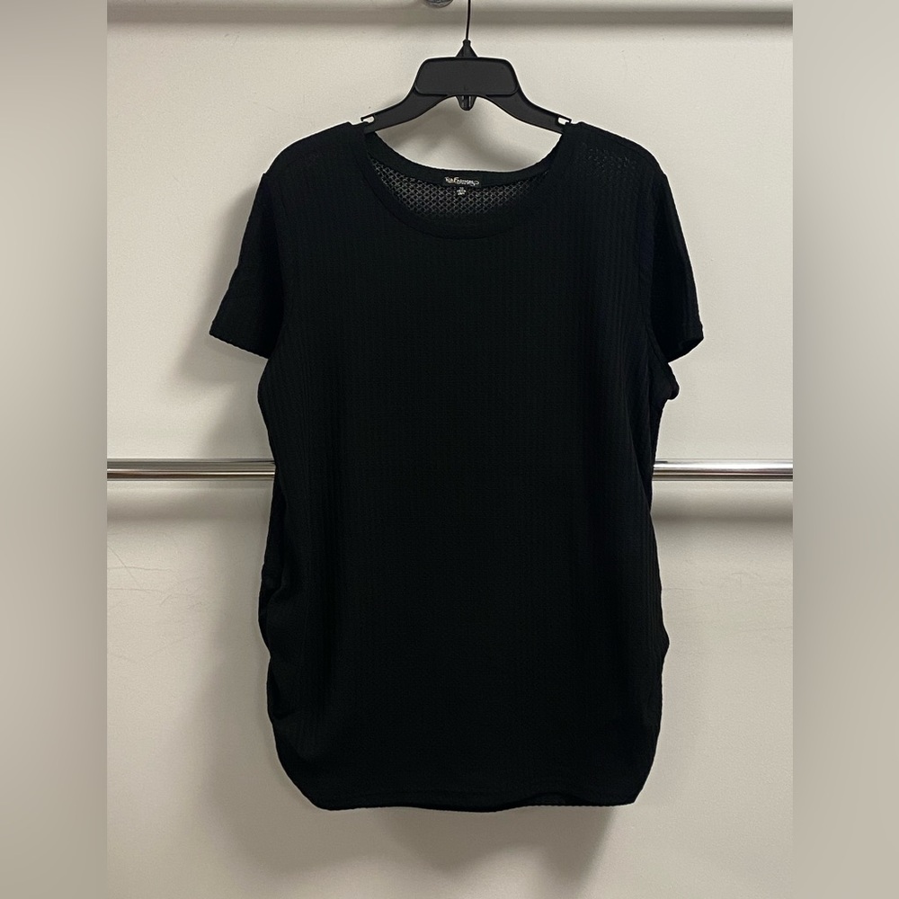 Short Sleeve Side Cinch Waffle Top Woman’s tee